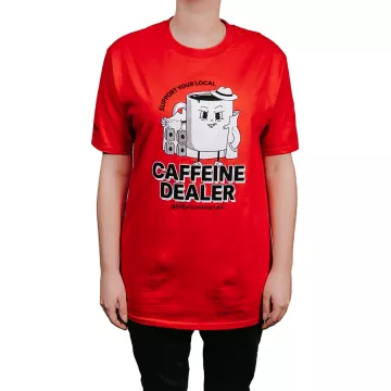 Caffeine Dealer T-Shirt - Red